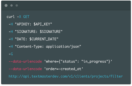 API Features TextMaster